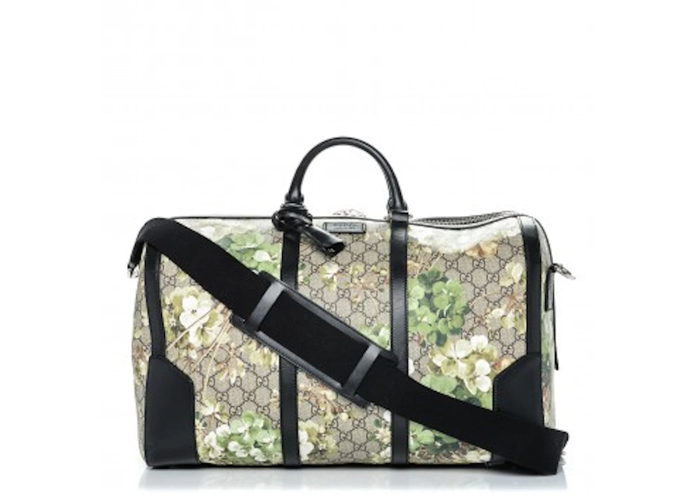 Gucci Duffle Bag Blooms GG Supreme Monogram Floral Print Medium Green/Black