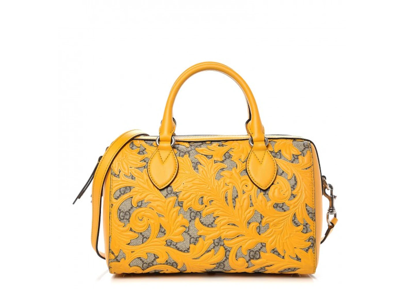 Gucci Boston Top Handle GG Supreme Arabesque Small Yellow
