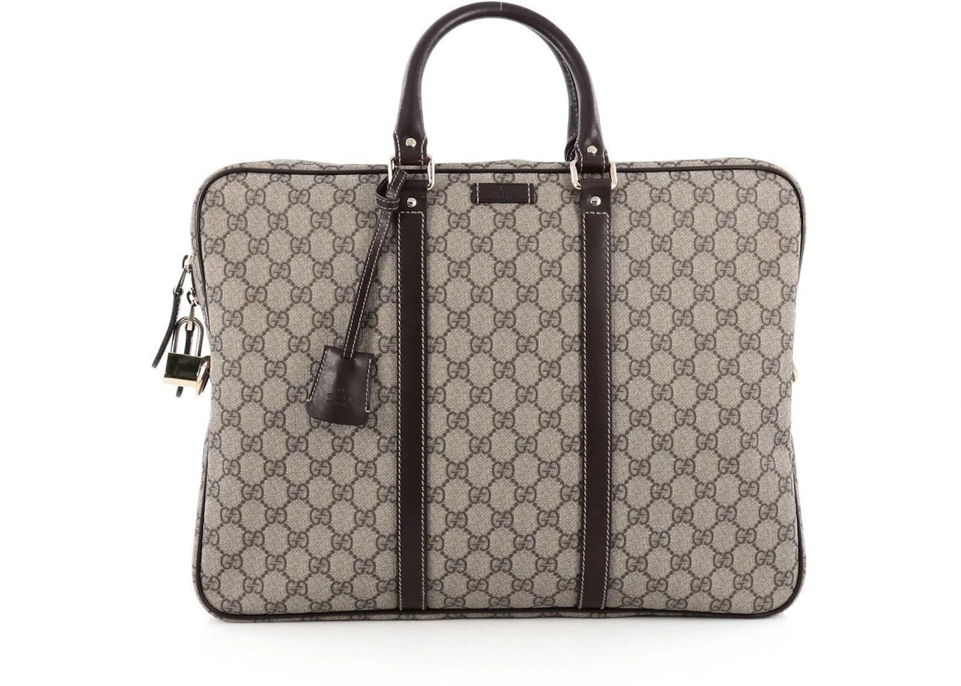 Gucci Briefcase GG Supreme Large Brown