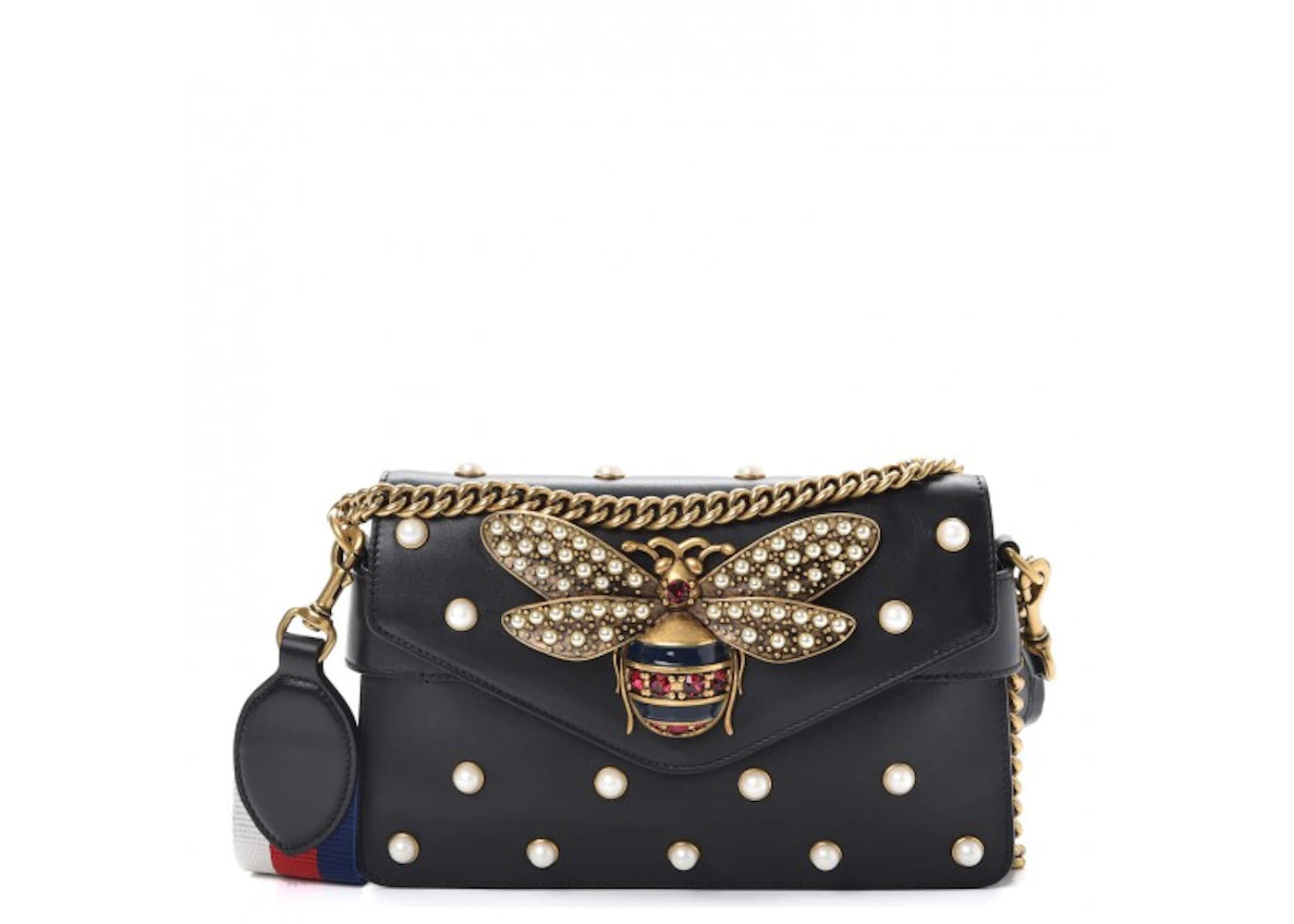 Gucci Broadway Pearly Bee Mini Black