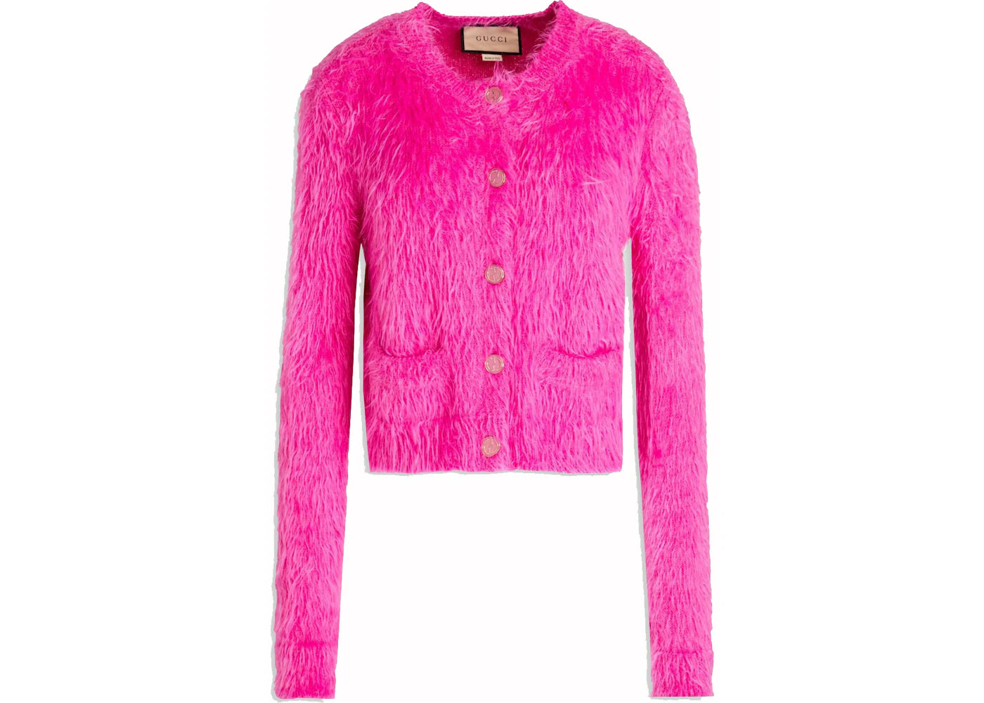 Gucci Brushed Knit Cardigan Pink