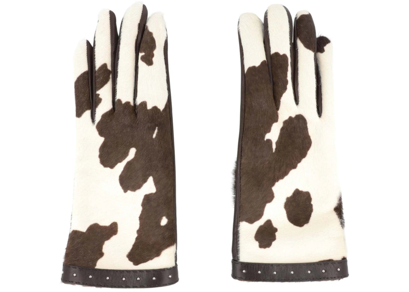 Gucci Calfskin Leather Gloves Brown