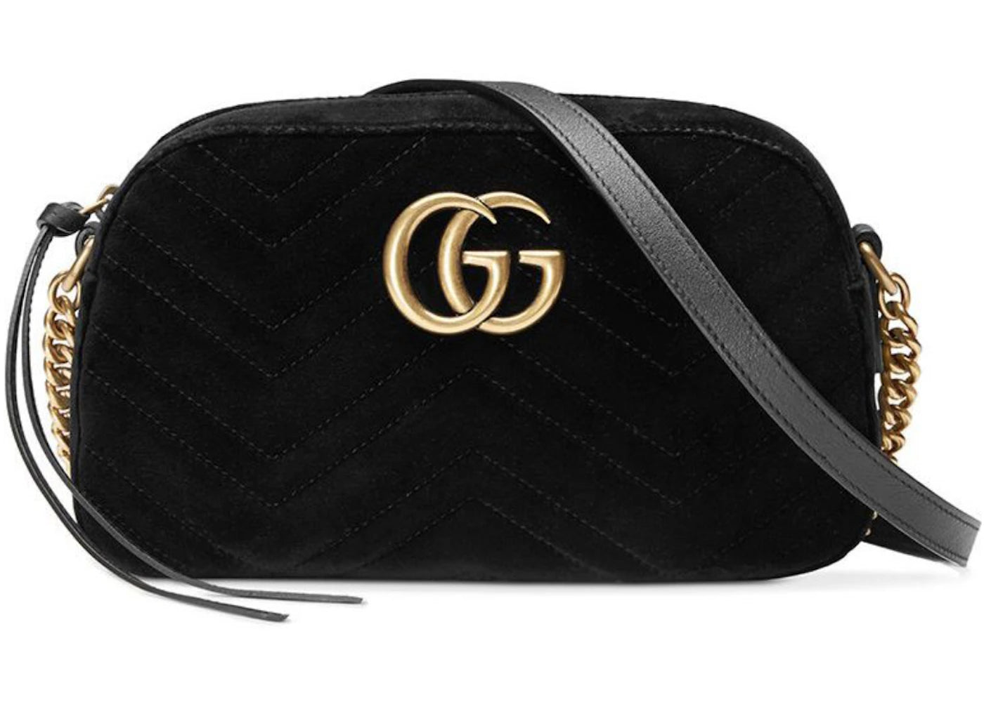 Gucci Camera Bag GG Marmont Velvet Small Black