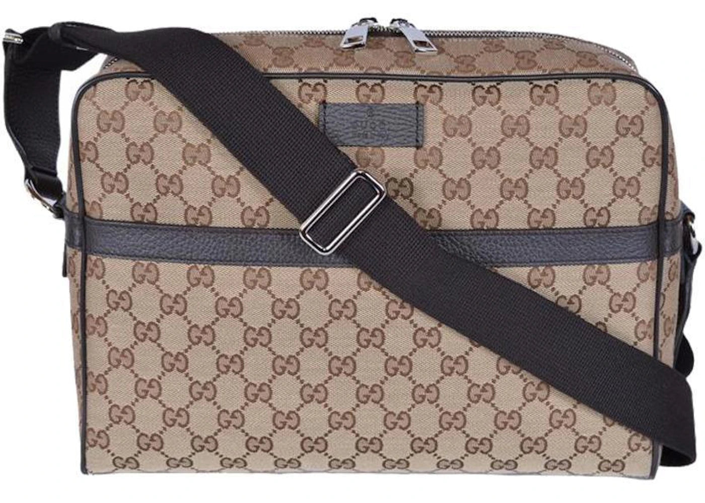 Gucci Camera Case Messenger GG Supreme Medium Beige/Ebony