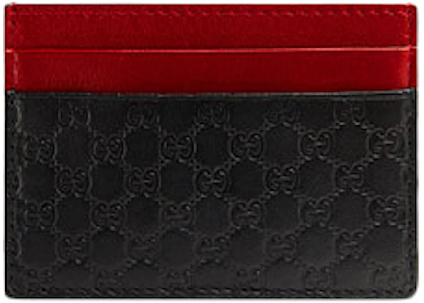Gucci Card Case MicroGuccissima Black/Red/Green