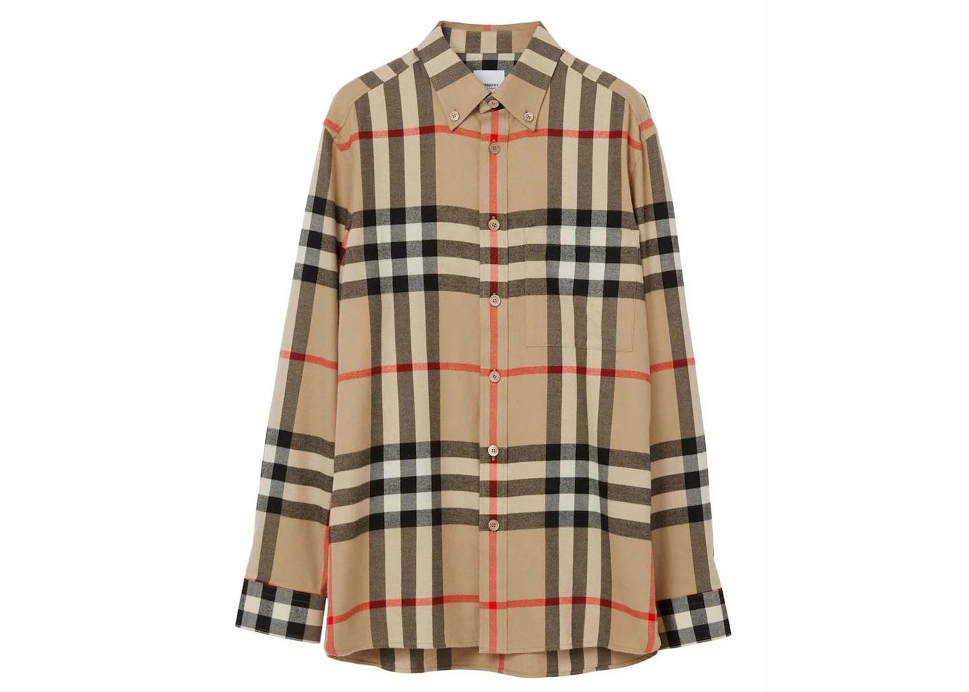 Burberry Castland Check Flannel Shirt Beige