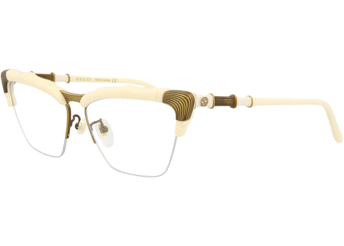 Gucci Cat Eye Eyeglasses White/White/Transparent (GG0660O-30008582-002)