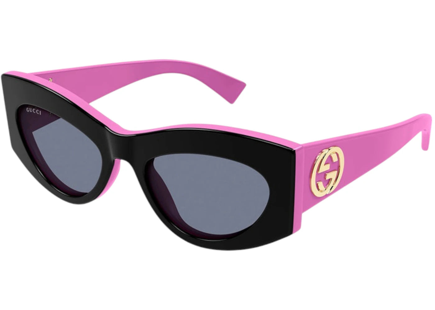 Gucci Cat Eye Sunglasses Black Fuchsia Pink Grey (GG1843S-005-53)