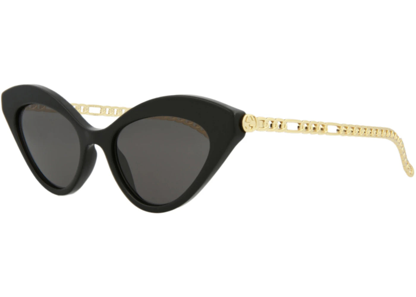 Gucci Cat Eye Sunglasses Black/Gold/Grey (GG0978S-30011176-001)
