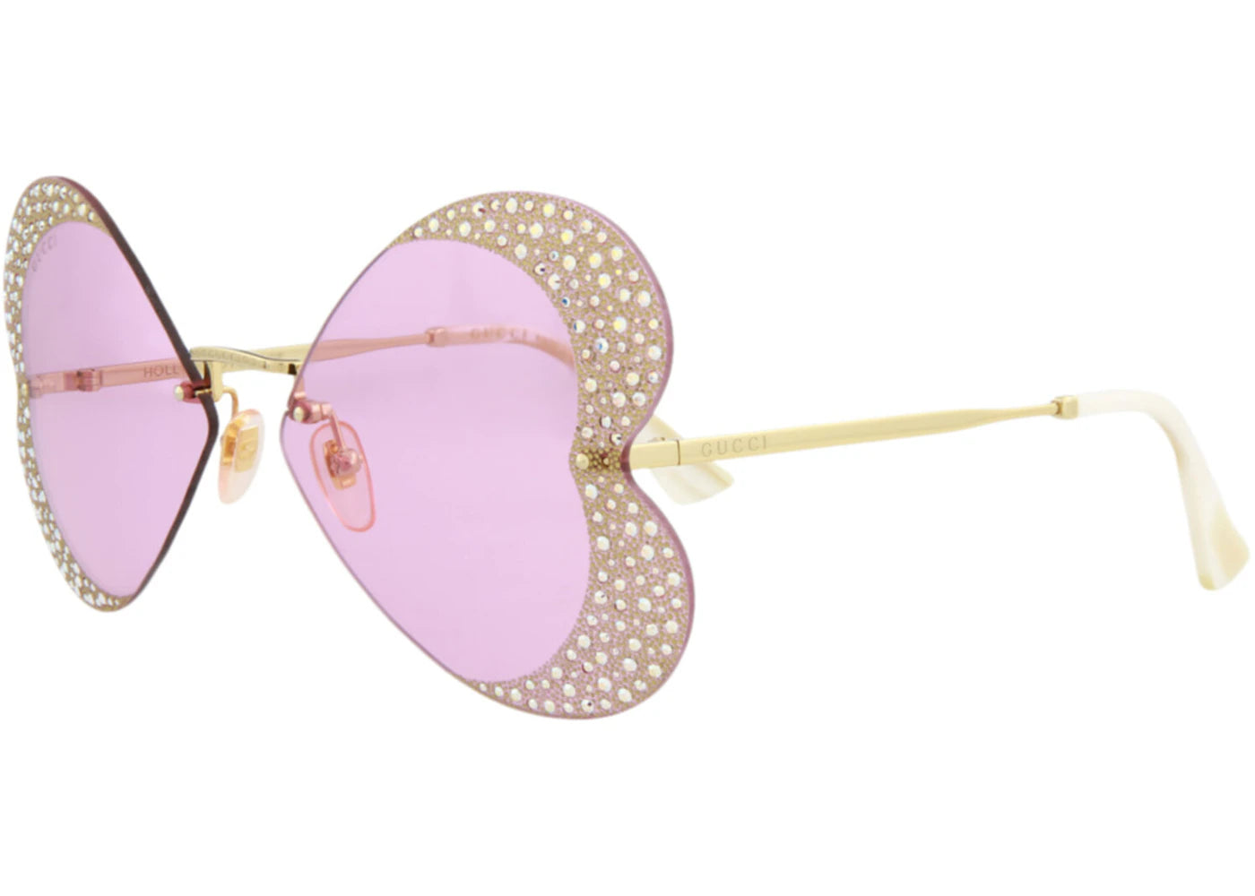 Gucci Cat Eye Sunglasses Gold/Gold/Pink (GG0897S-30010507-001)