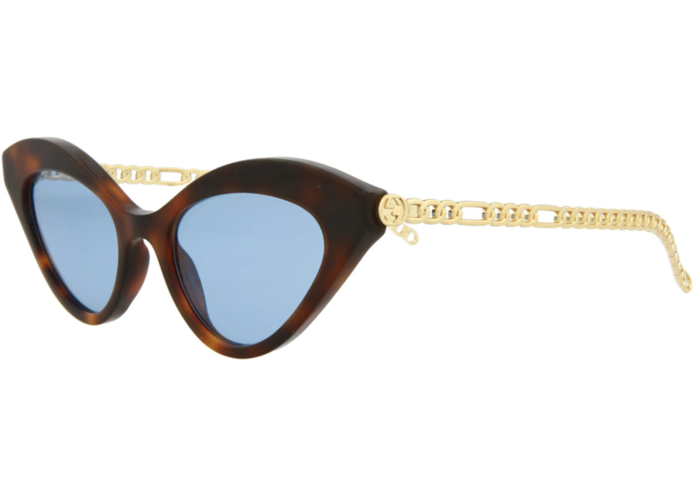 Gucci Cat Eye Sunglasses Havana Gold/Blue (GG0978S-30011176-003)