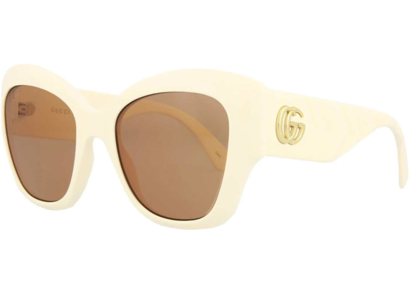 Gucci Cat Eye Sunglasses Ivory/Brown (GG0808S-30009479-002)