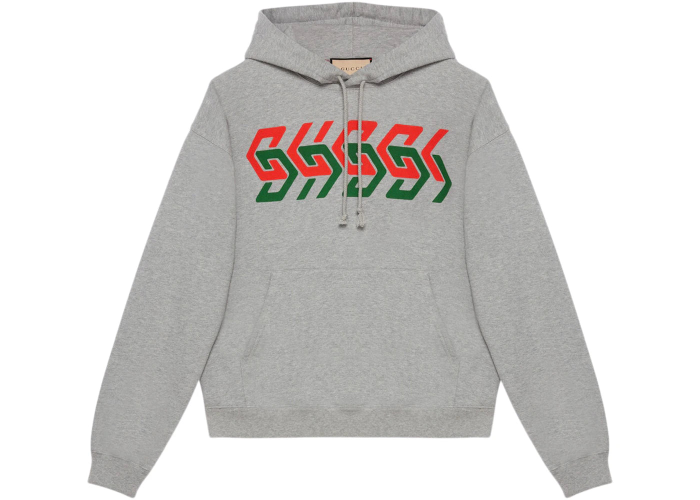 Gucci Chain Print Hooded Sweatshirt Grey/Red/Green