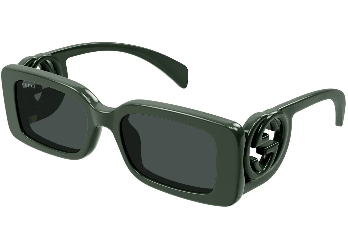 Gucci Chaise Lounge Sunglasses Green/Solid Smoke Grey (GG1325S-003)