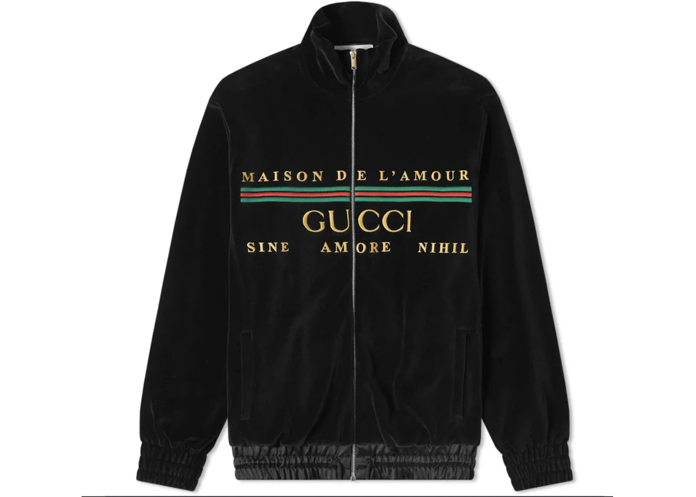 Gucci Chenille Embroidered Track Jacket Black