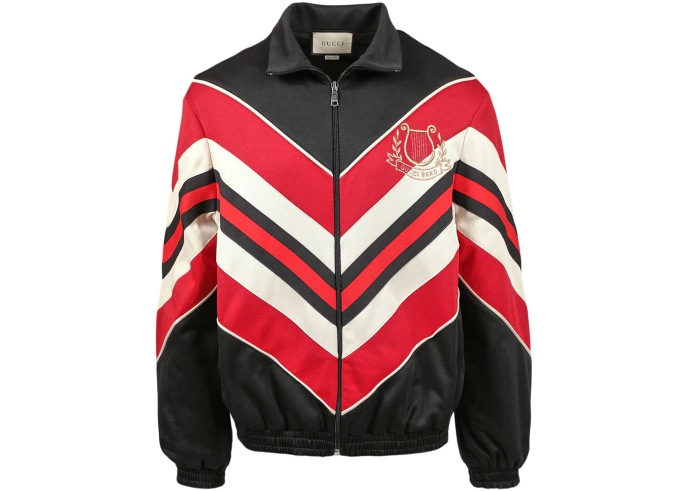 Gucci Chevron Jersey Track Jacket Black/Red