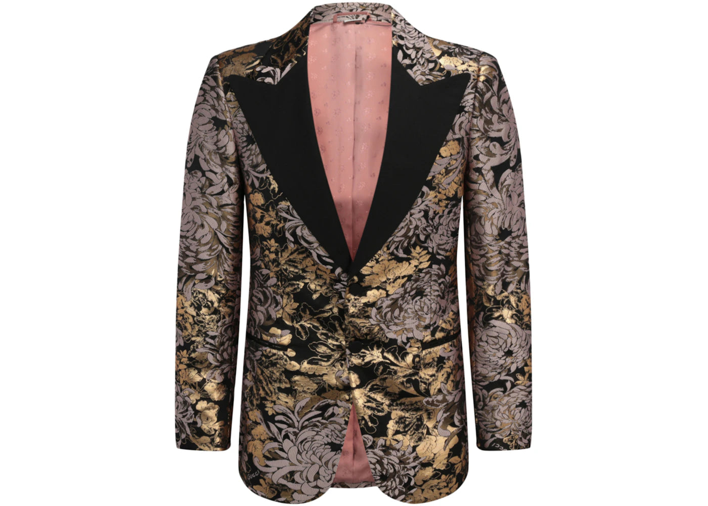 Gucci Chrysanthemums Lurex Jacquard Blazer Grey