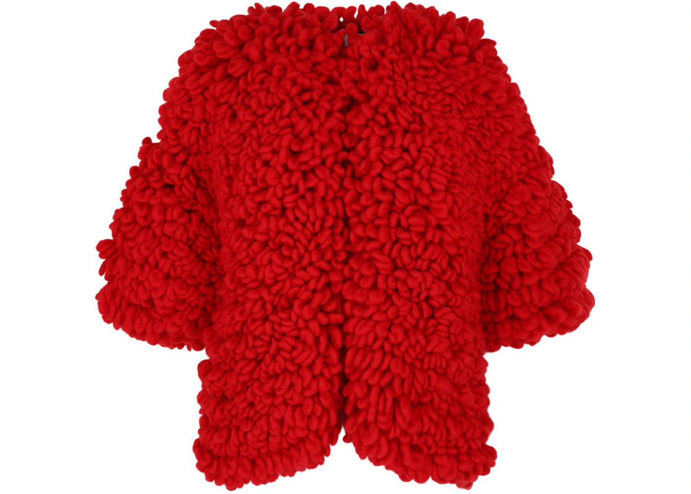 Gucci Chunky Chenille Yarn Jacket Red