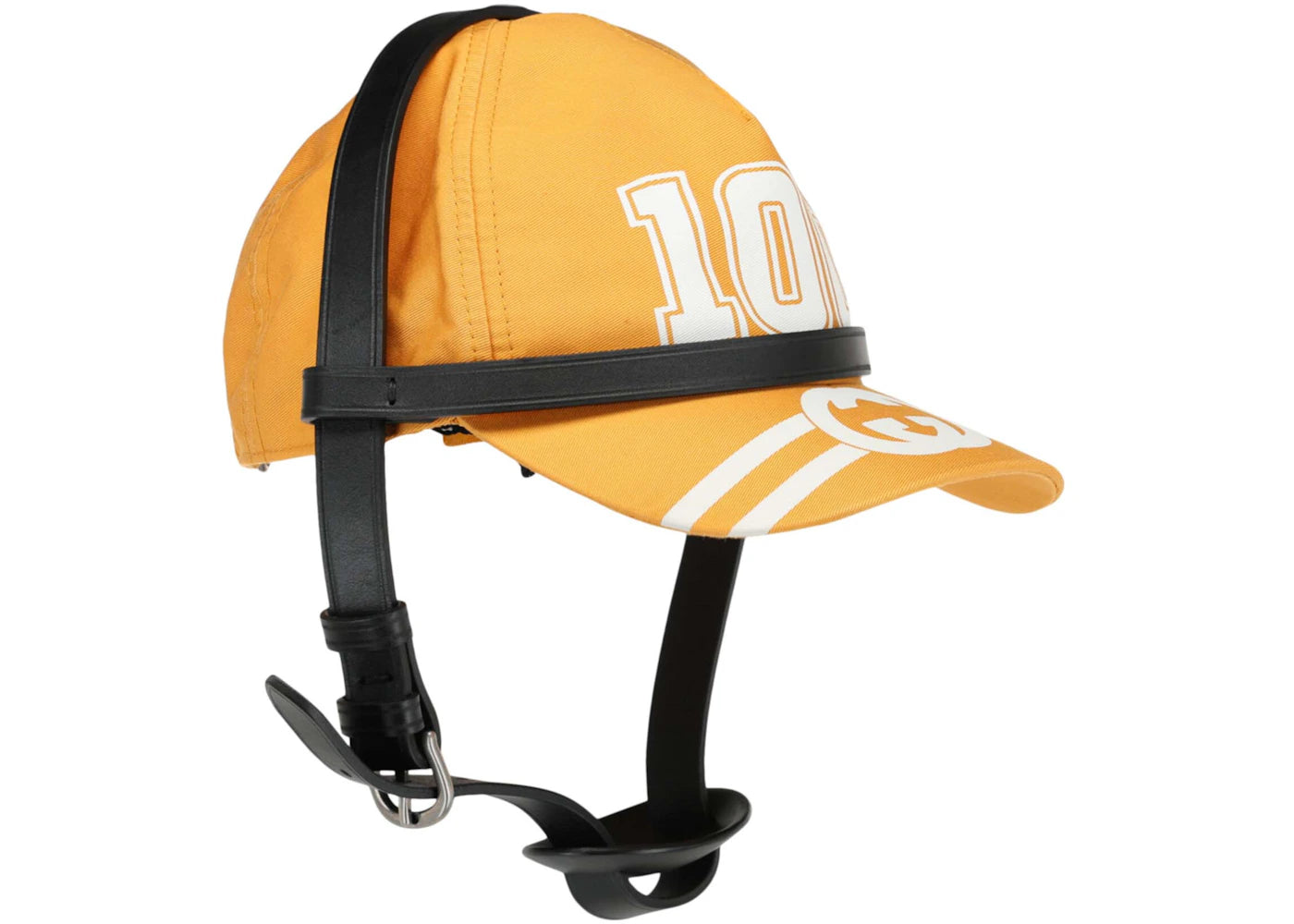 Gucci College GG Strap Detailed Baseball Cap Yellow