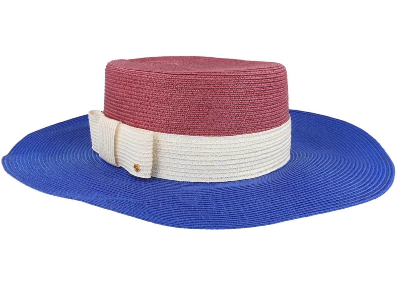 Gucci Colorblock Flat Top Hat Pink