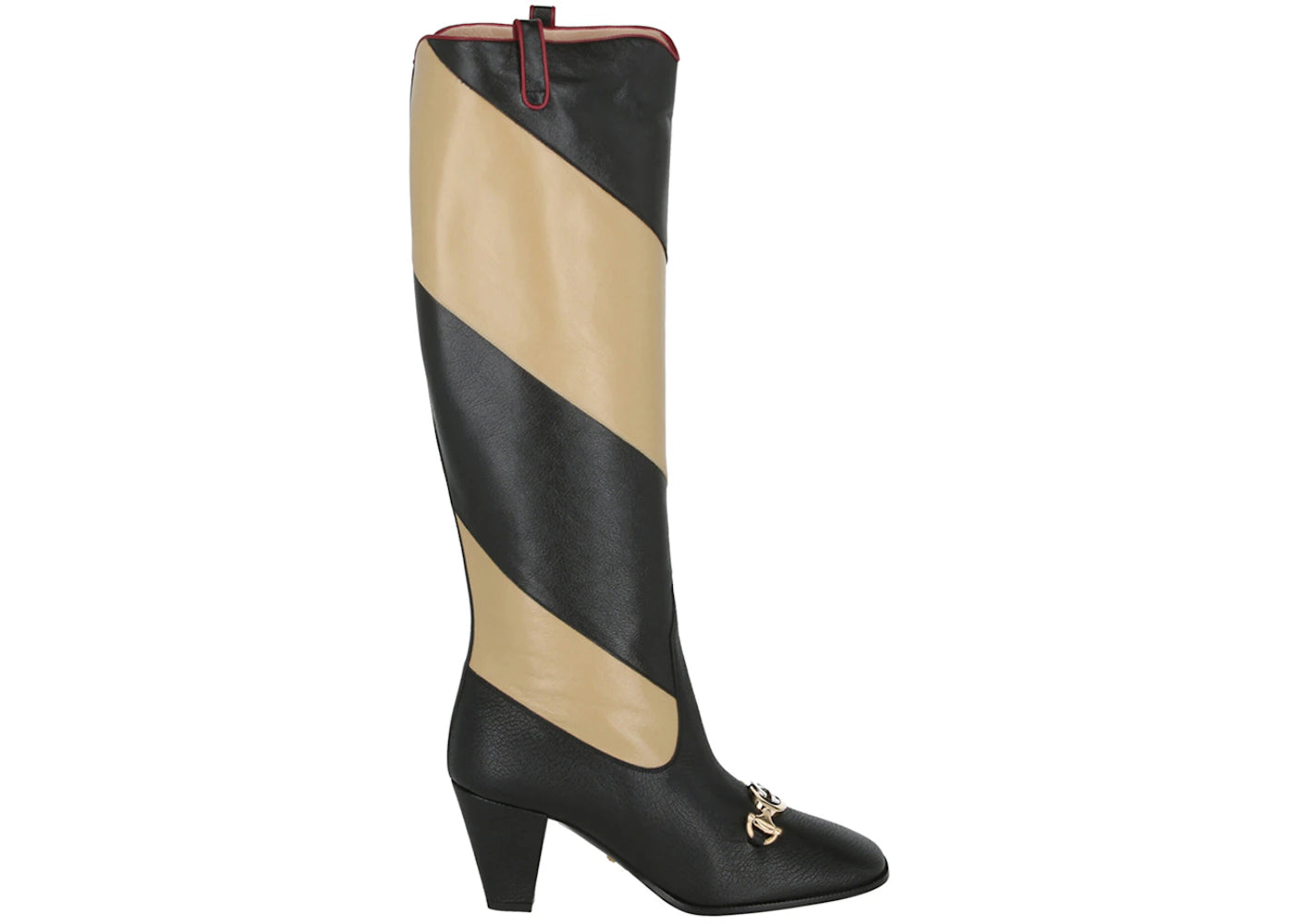 Gucci Colorblocked Leather Boots Black Tan (Women's)