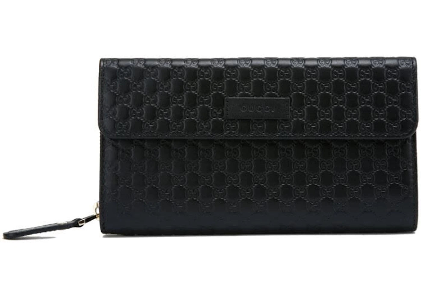 Gucci Continental Flap Wallet MicroGuccissima Black
