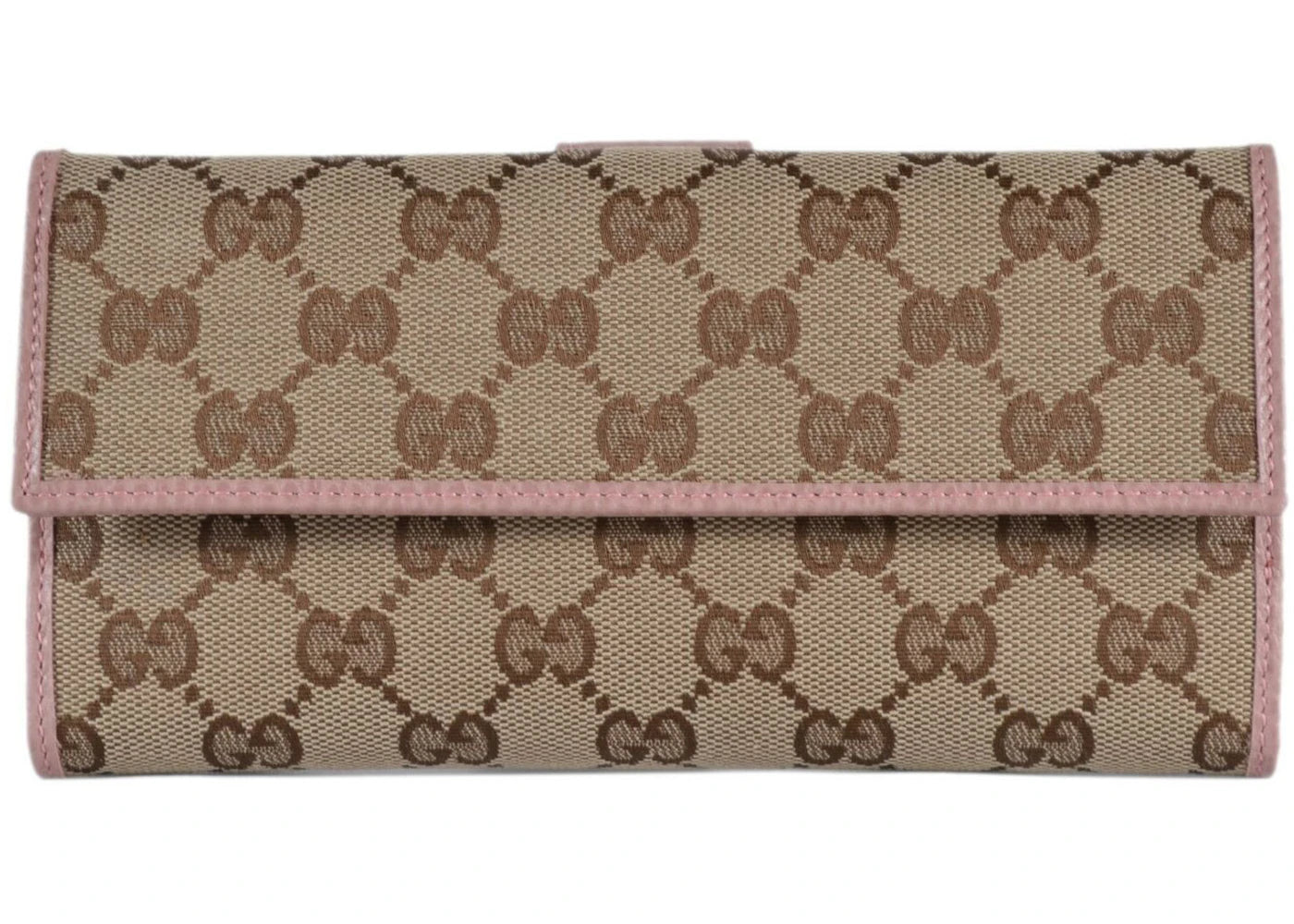 Gucci Continental Wallet GG Supreme Beige/Pink