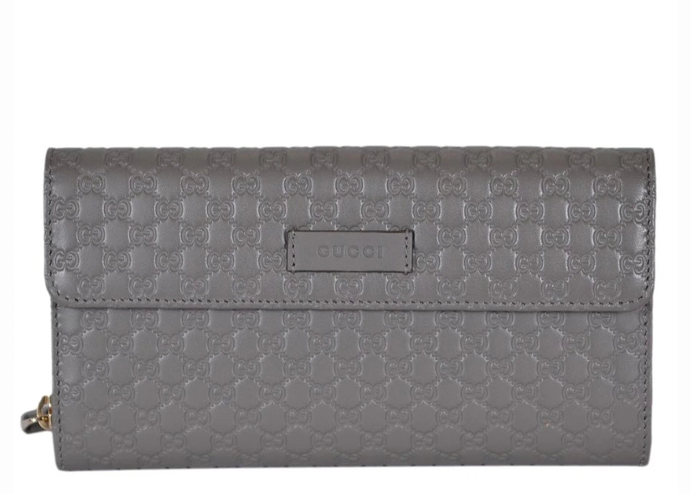 Gucci Continental Zip Around Wallet MicroGuccissima Grey