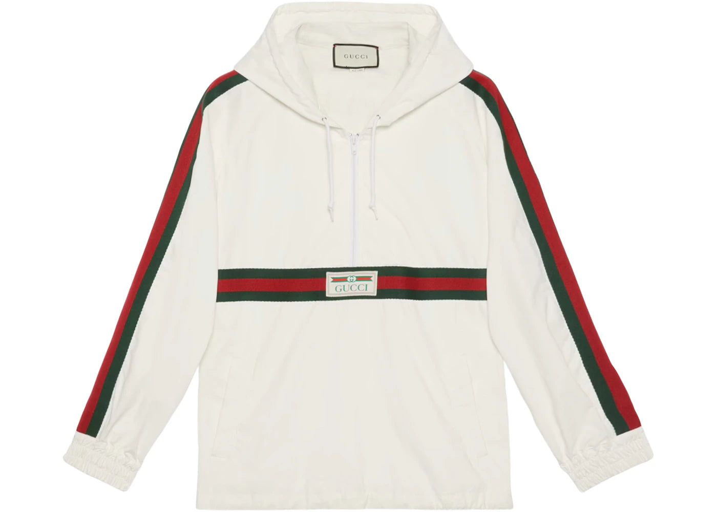 Gucci Cotton Canvas Windbreaker With Gucci Label White