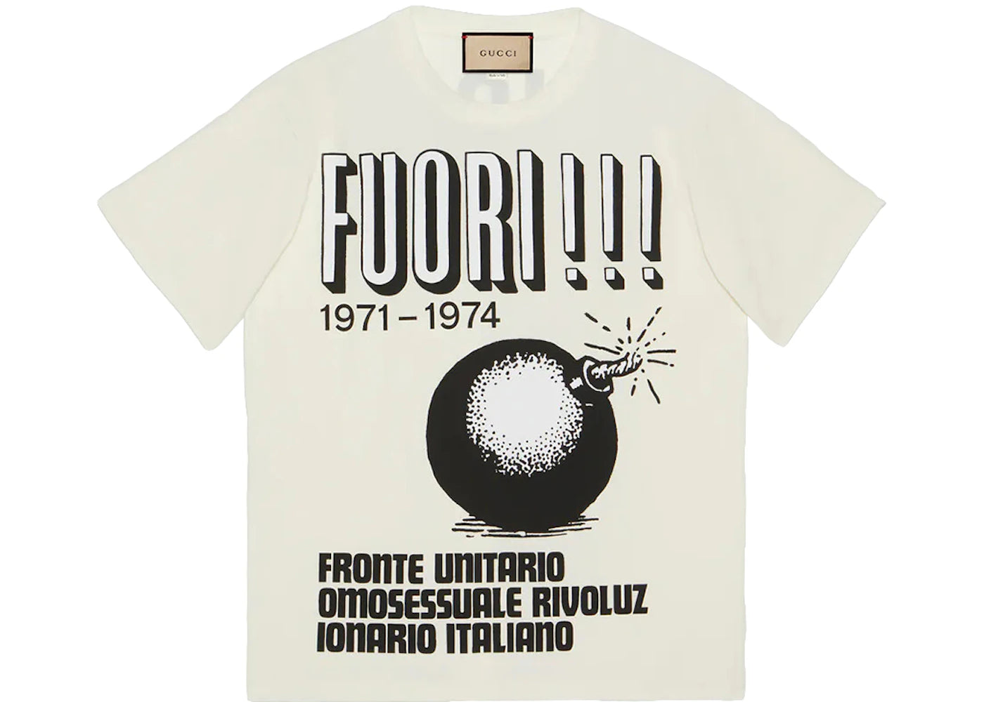 Gucci Cotton Jersey With Fuori!!! Print T-shirt White