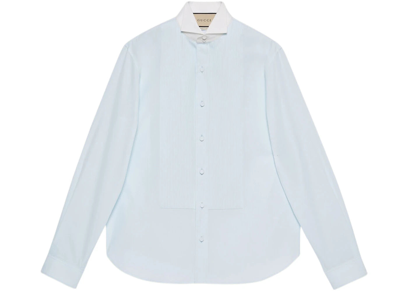 Gucci Cotton Popeline Boxy Shirt Pale Azure