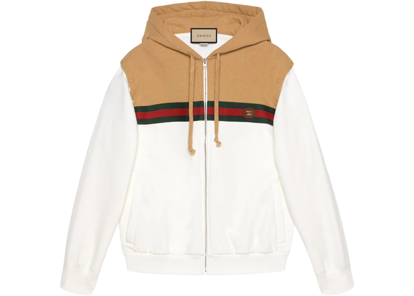 Gucci Cotton Sweatshirt With Web Camel/Ivory