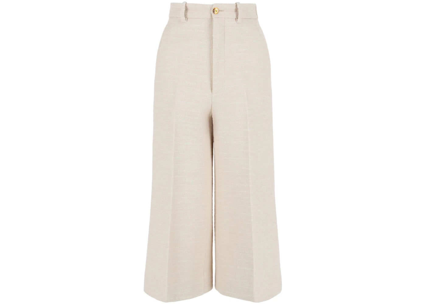 Gucci Cropped Tweed Trousers White