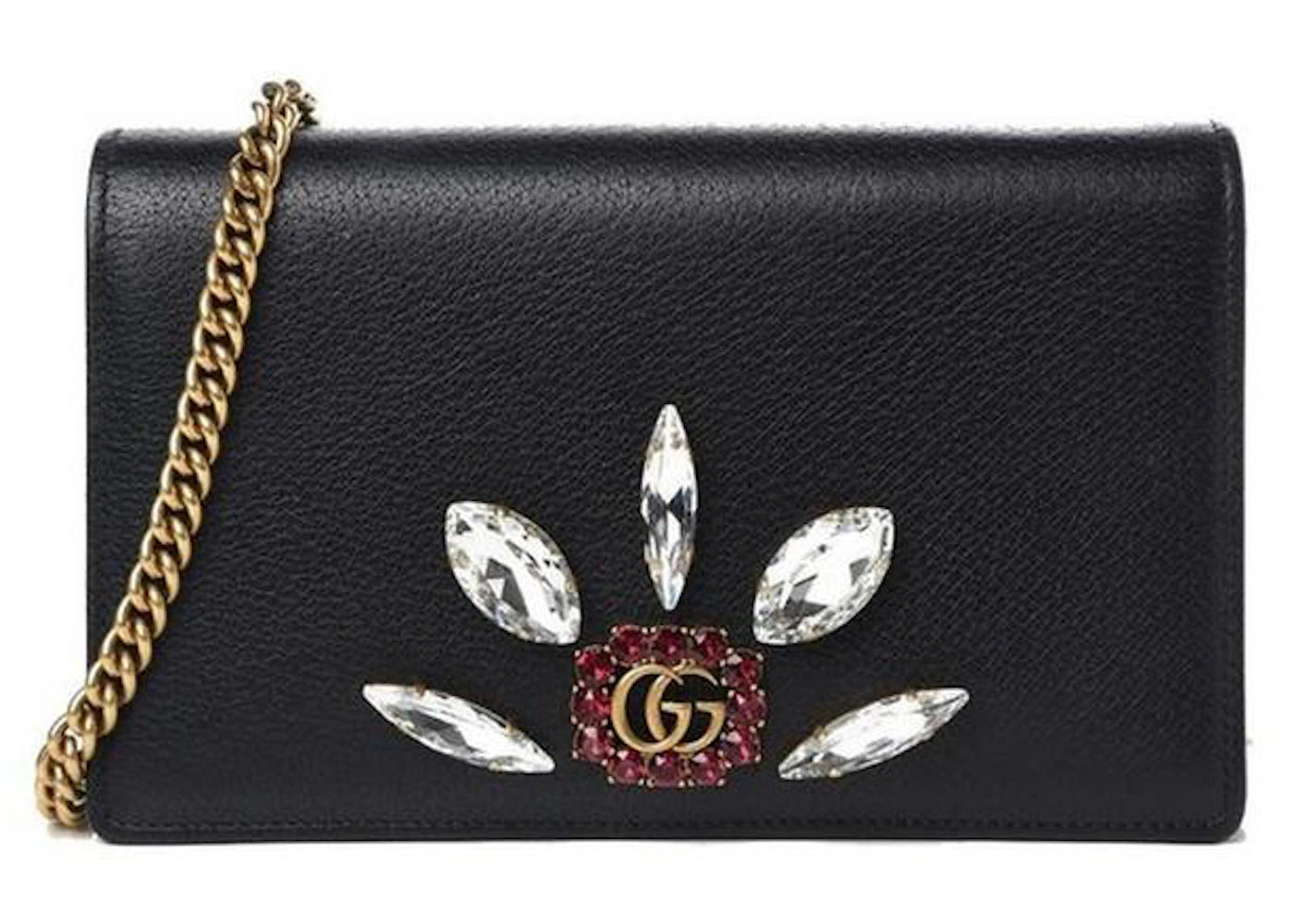 Gucci Crossbody Double G Crystal Black