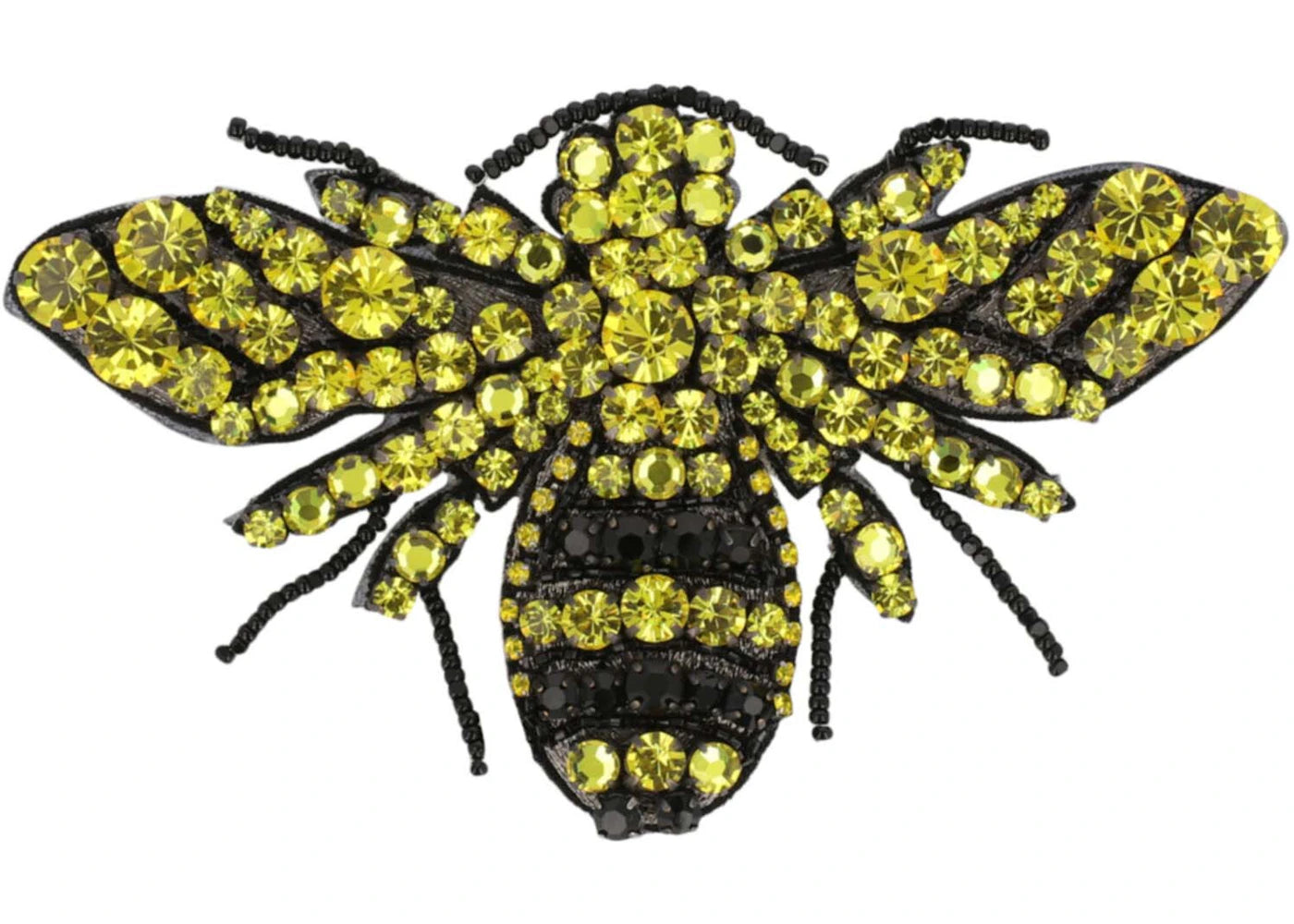 Gucci Crystal-Embellished Bee Brooch Gold