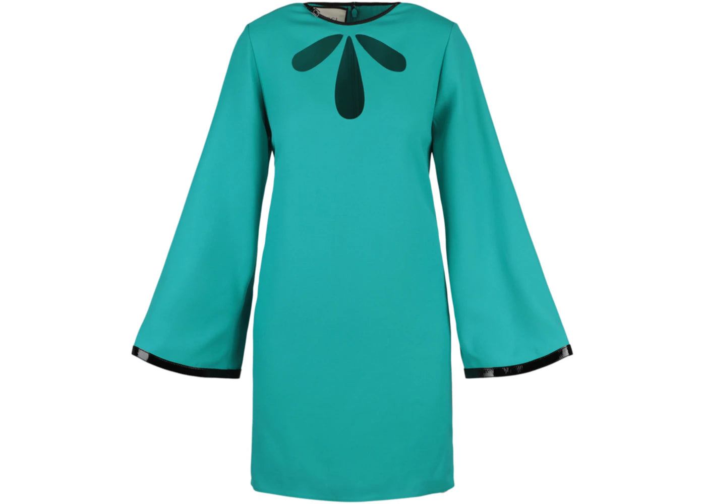 Gucci Cutout Long Sleeve Shift Dress Blue
