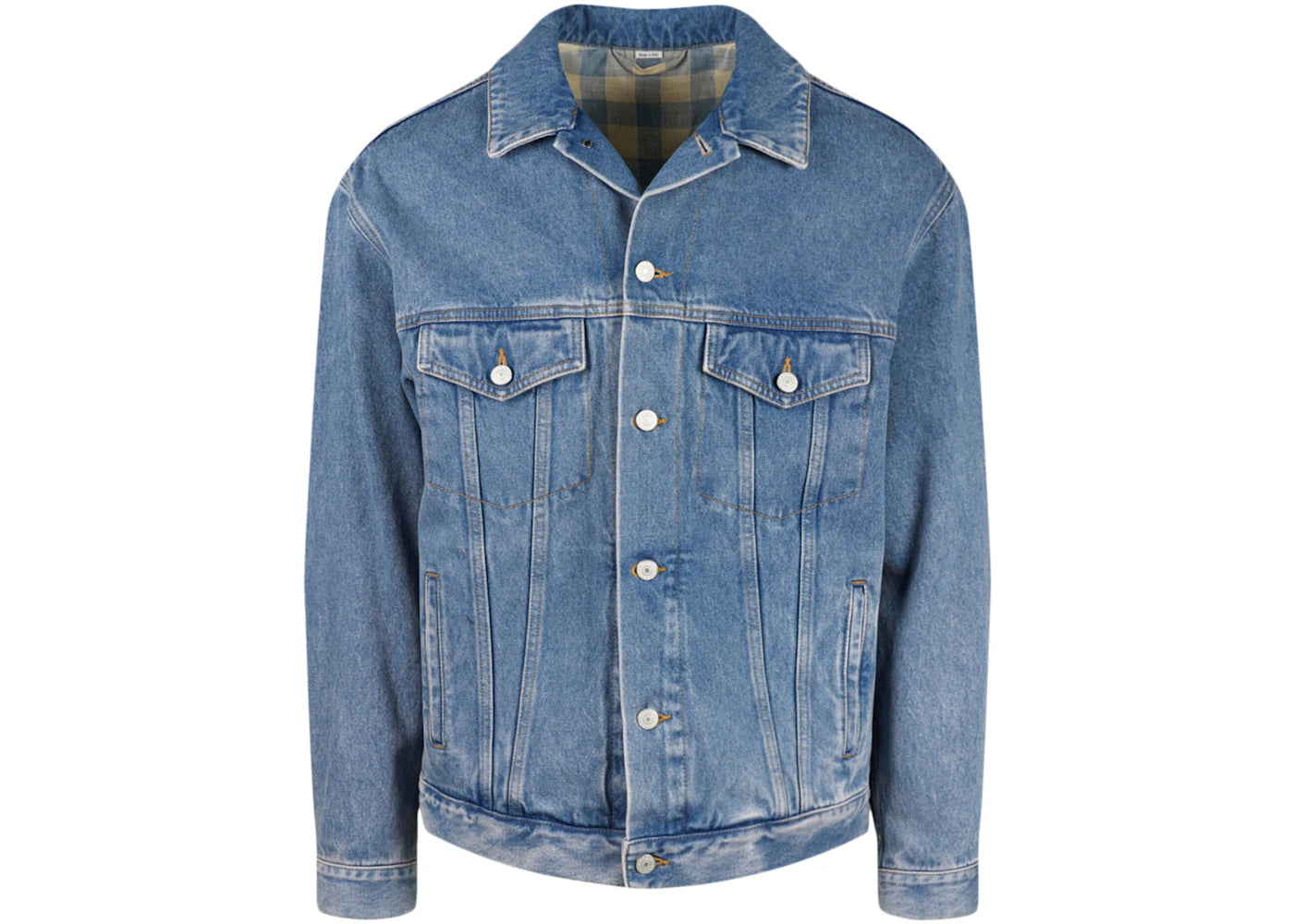 Gucci Denim Print Jacket Denim Blue