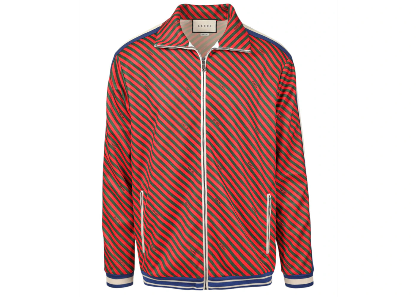 Gucci Diagonal Stripe Track Jacket Red/Green