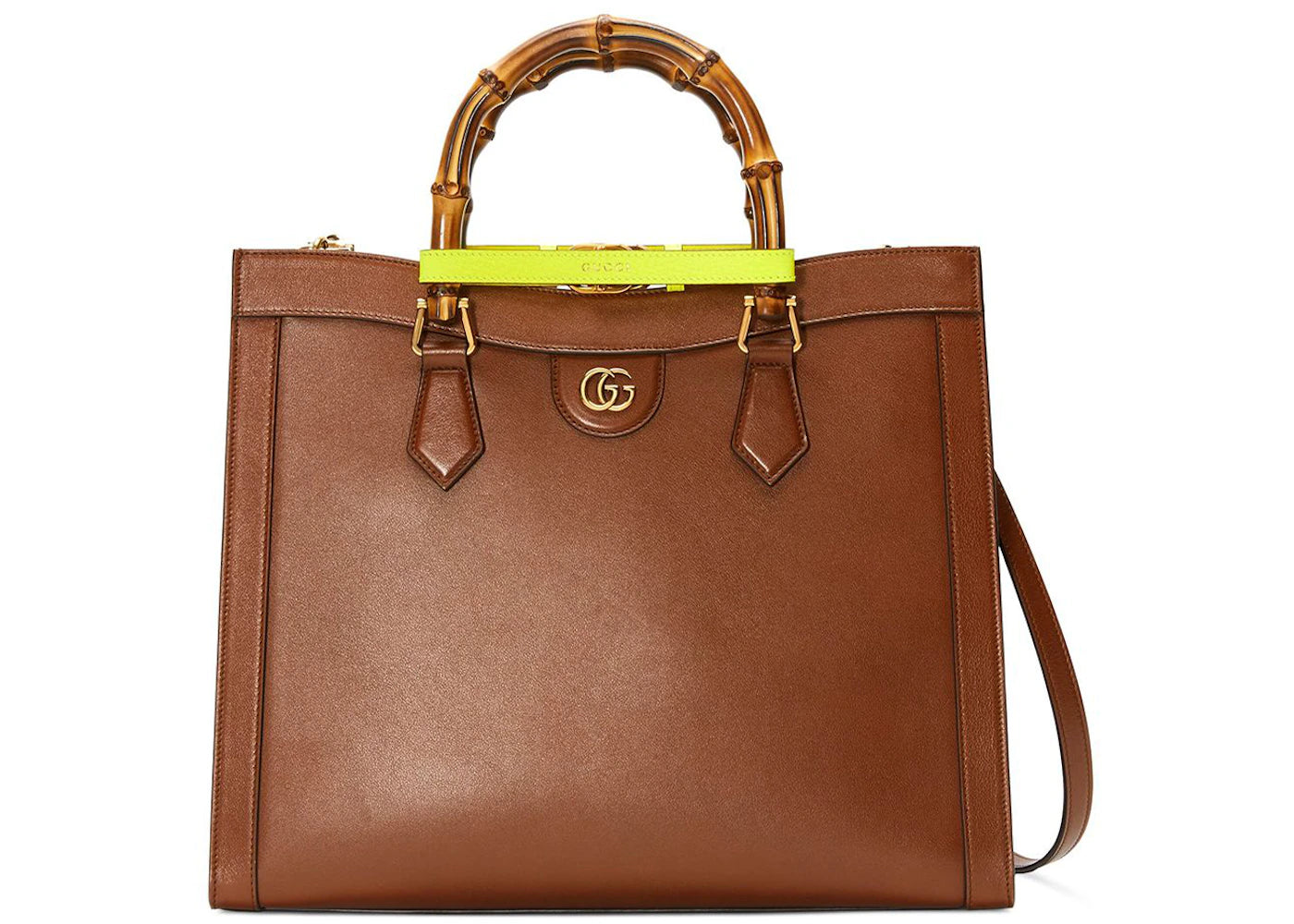 Gucci Diana Tote Medium Brown/Neon