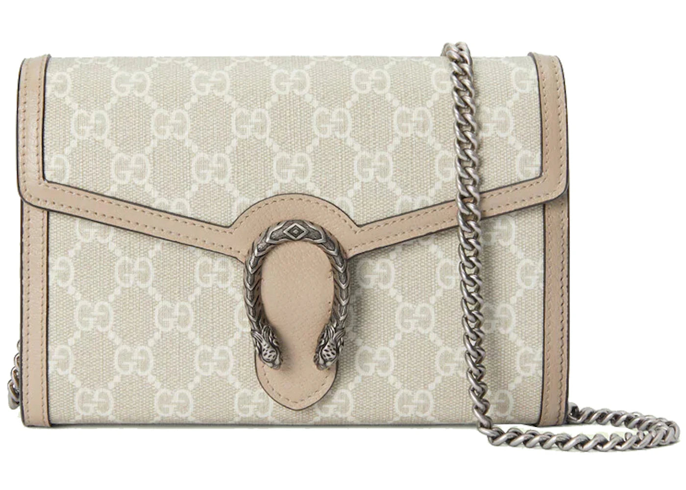 Gucci Dionysus Chain Wallet Beige/White