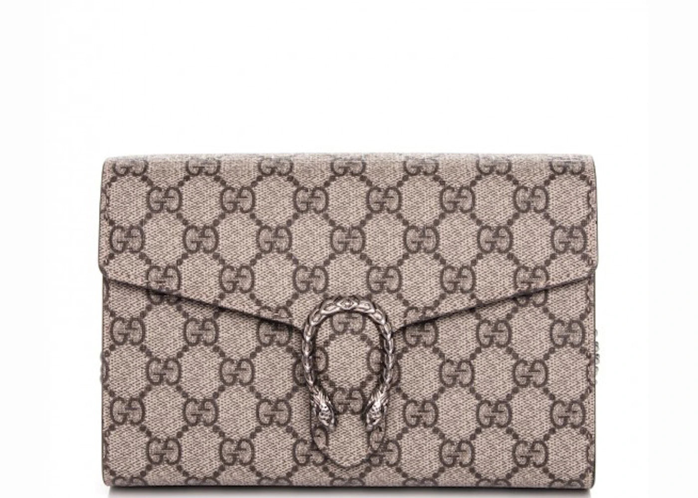 Gucci Dionysus Chain Wallet GG Supreme Beige/Red