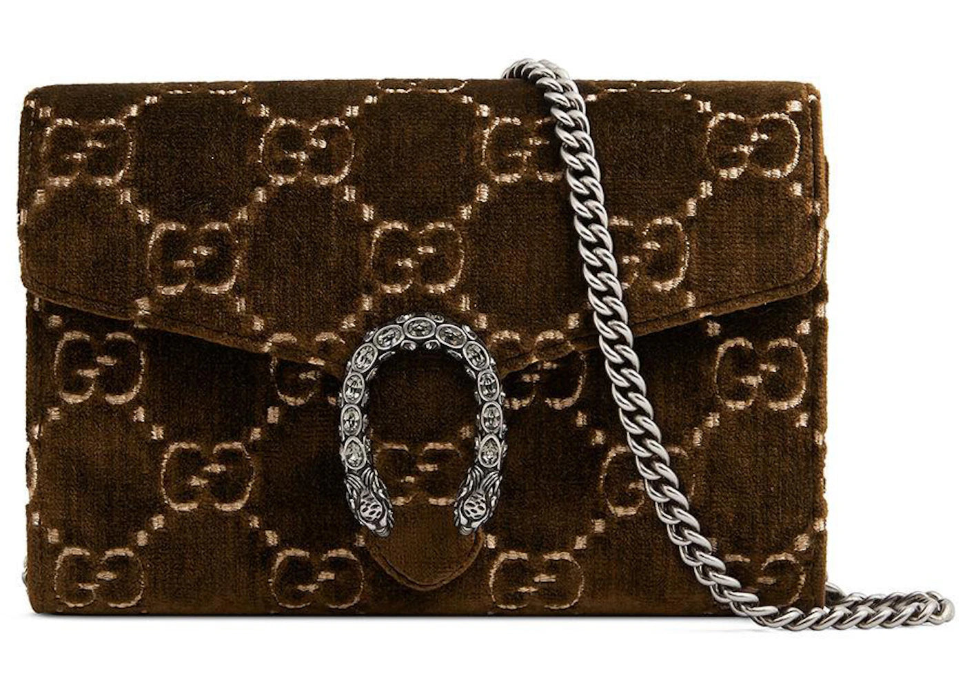 Gucci Dionysus Chain Wallet GG Wallet Mini Brown