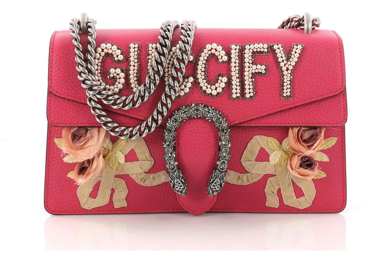 Gucci Dionysus Shoulder Bag Guccify Embellished Small Pink