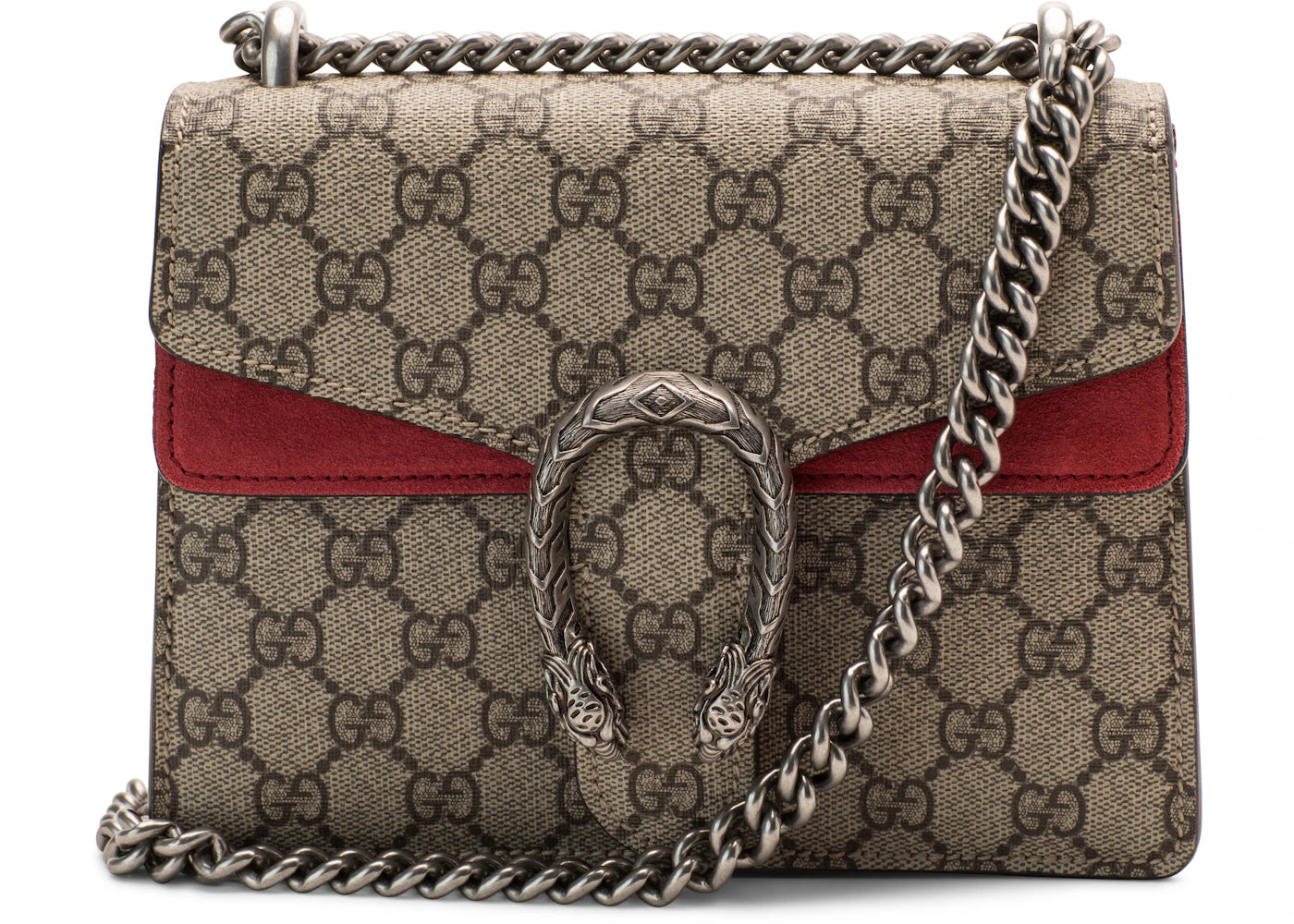 Gucci Dionysus GG Supreme Suede Mini Red