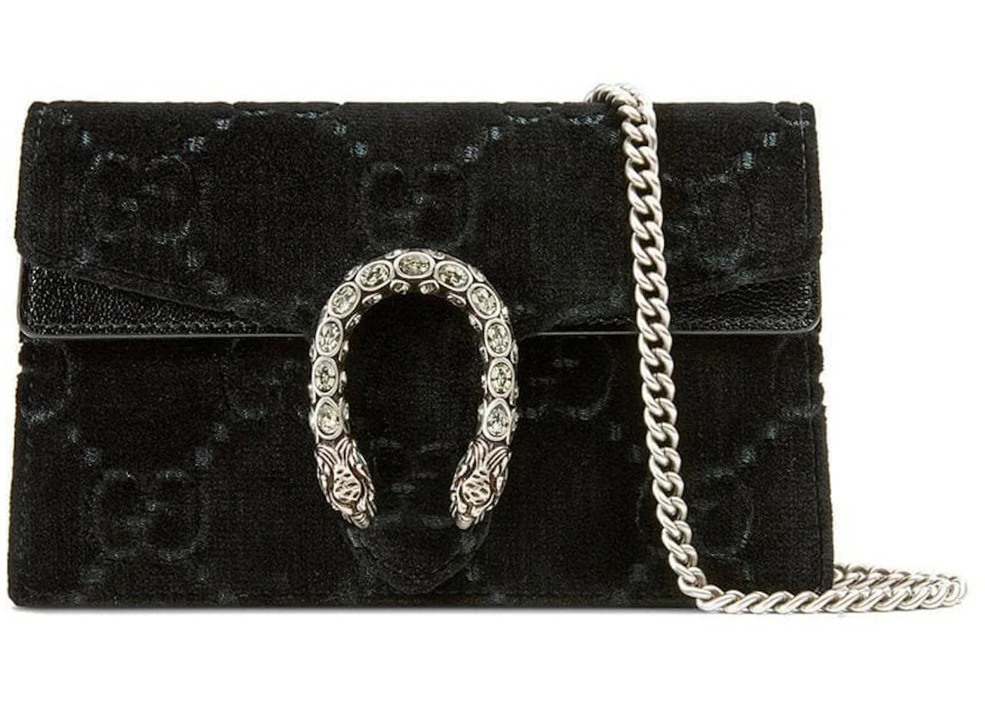 Gucci Dionysus GG Velvet Super Mini Black