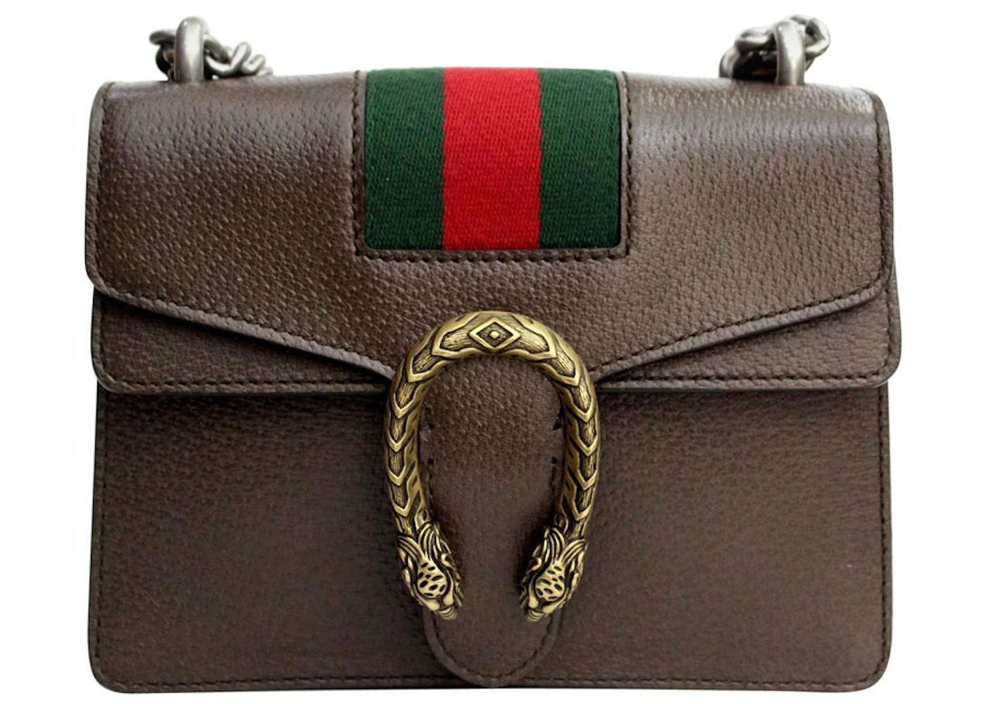 Gucci Dionysus Shoulder Bag Leather/Web Mini Brown