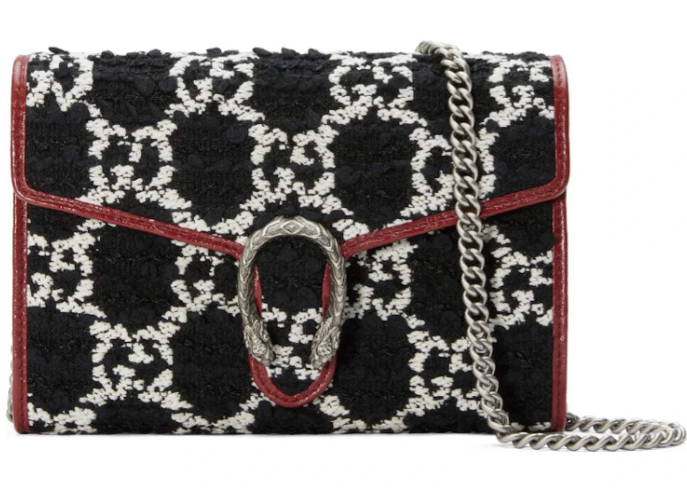 Gucci Dionysus Shoulder Bag Mini GG Tweed Black/White