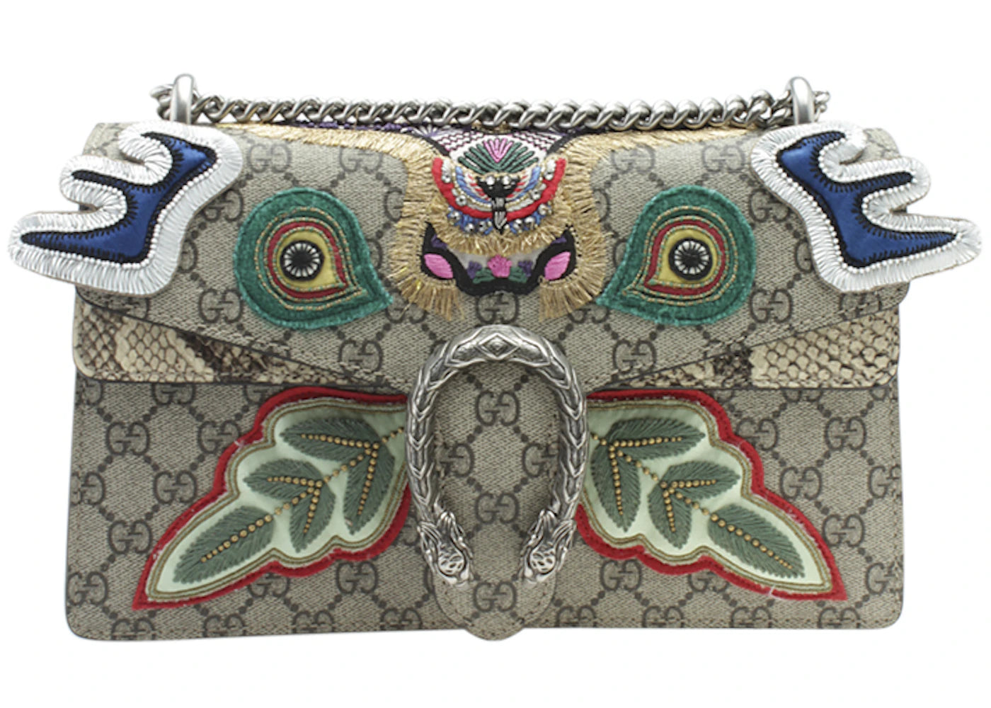 Gucci Dionysus Shoulder Bag Small Embroidered GG Supreme Multicolor