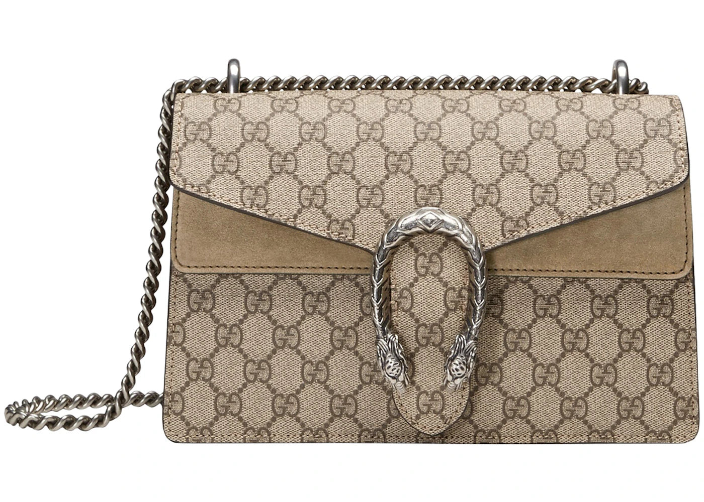 Gucci Dionysus Shoulder Bag Small GG Supreme Beige/Ebony