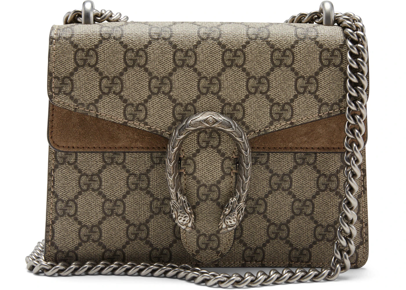 Gucci Dionysus Shoulder Bag GG Supreme Mini Brown